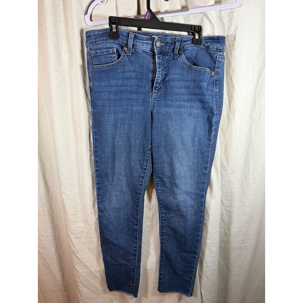 Sofia Jeans by Sofia Vergara Skinny Ankle Medium Wash Raw Hem Denim Jeans 8S
